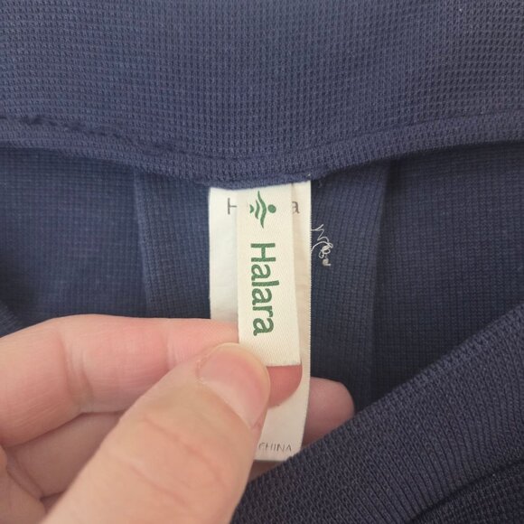 Halara Navy Blue Pockets Waffle Casual Jogger Overalls Jumpsuit Women's M - Picture 7 of 9